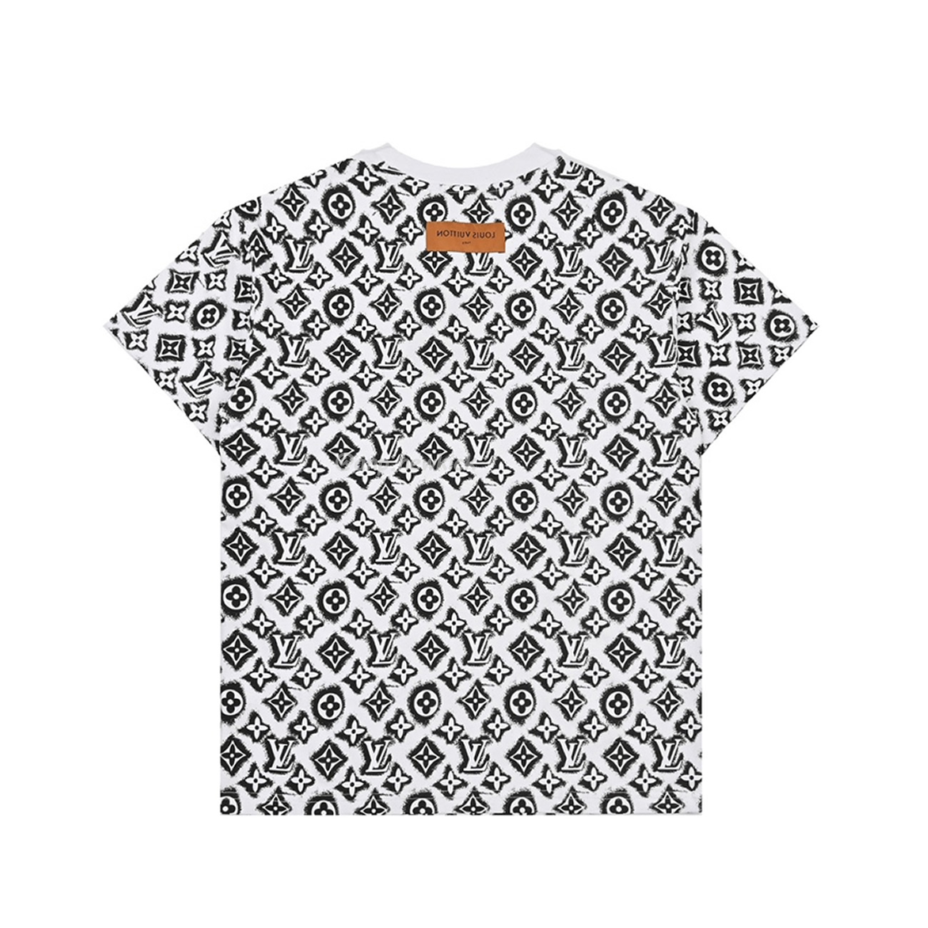 Louis Vuitton Full Print Presbyopia Logo Round Neck Short Sleeved T Shirt (3) - newkick.app